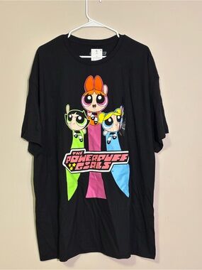 The Powerpuff Girls Black Graphic Tee - Blossoms, Bubbles & Buttercup
